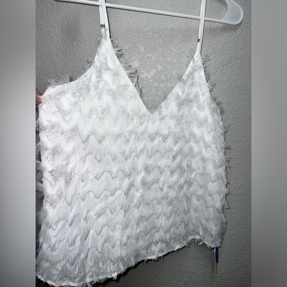 NWT Cupshe White Frill Tank - Picture 3 of 4